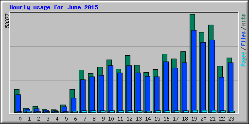 Hourly usage for June 2015