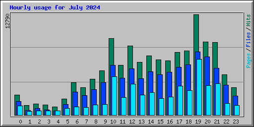 Hourly usage for July 2024