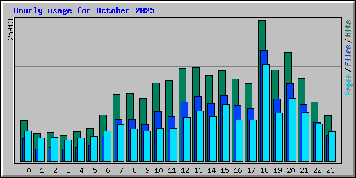 Hourly usage for October 2025