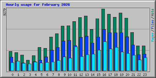 Hourly usage for February 2026
